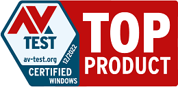 Unser Virenschutz wurde im Dezember 2022 von Av-Test als Top-Produkt für Windows zertifiziert.